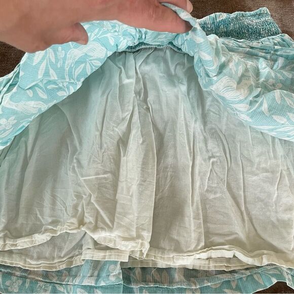 Mini Boden Girls Floral Blue Twirl Skirt with Bird Pattern Size 6-7 - Picture 3 of 7